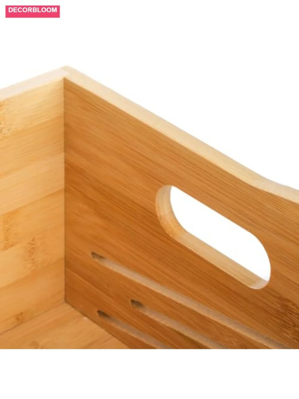 Bamboo Stackable Storage Bins 4 Compartment Pantry Organizer Set